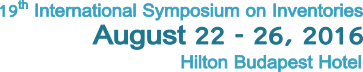 19th International Symposium on Inventories 22-26 August 2016Hilton Budapest Hotel*****